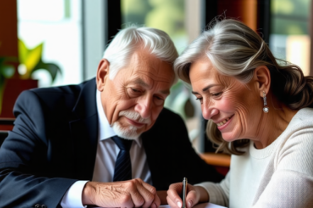 노후생활을 보내는 노부부