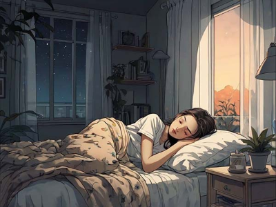 샤워 후에 숙면을 취하고 있는 모습