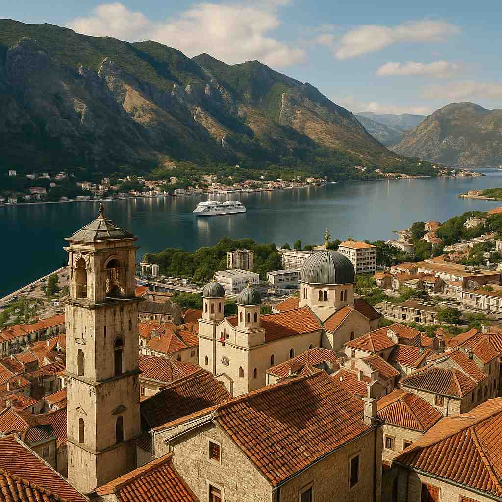 베라트의 언덕 위에서 내려다본 올드타운과 오스만풍 가옥이 어우러진 풍경