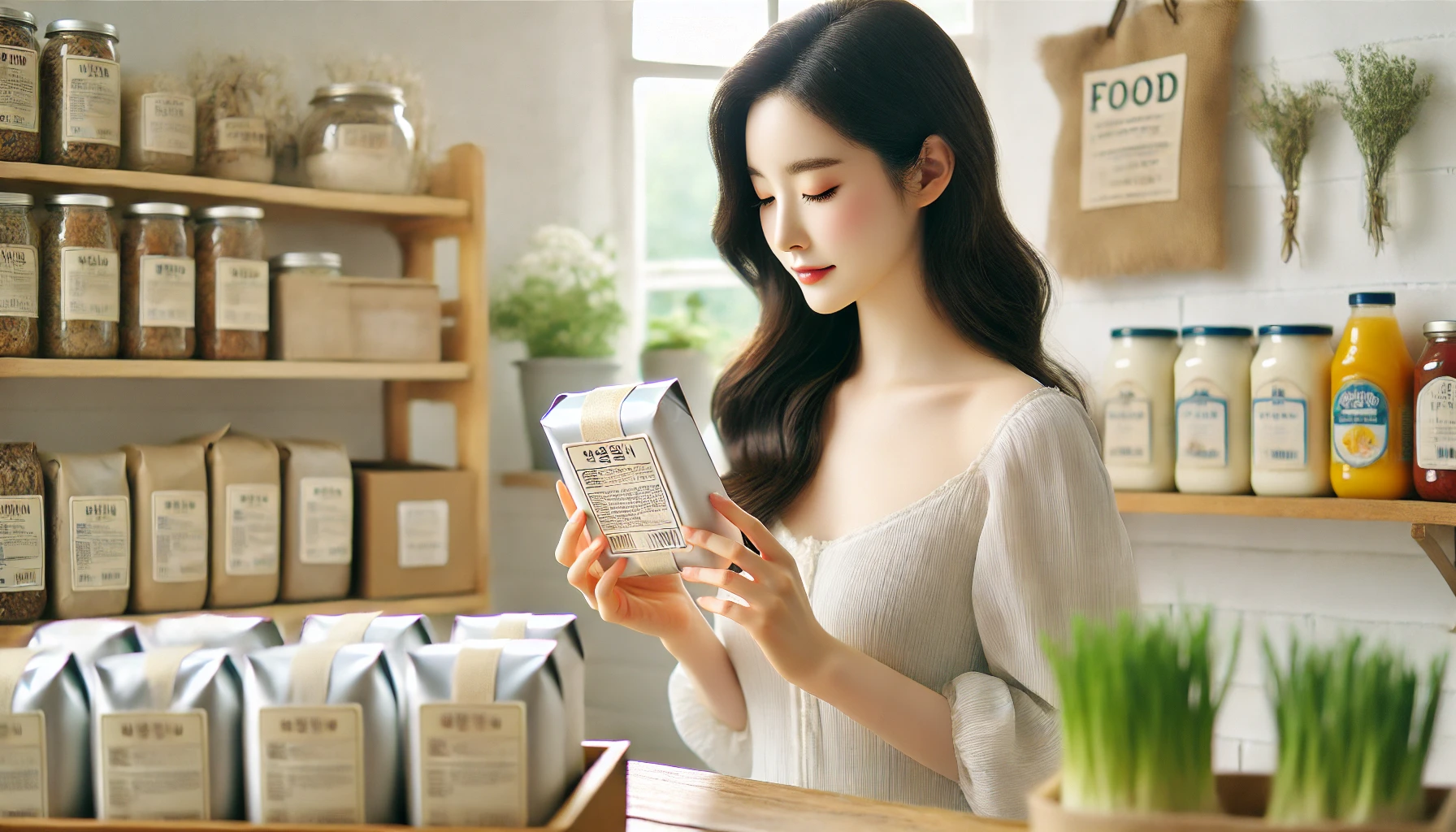 가공식품의 식품표시기준 확인하는 이미지