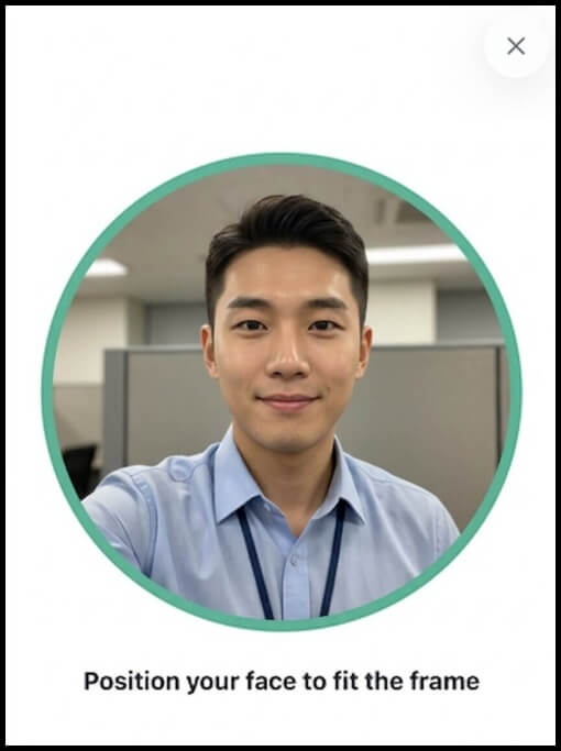 셀카 촬영 예시