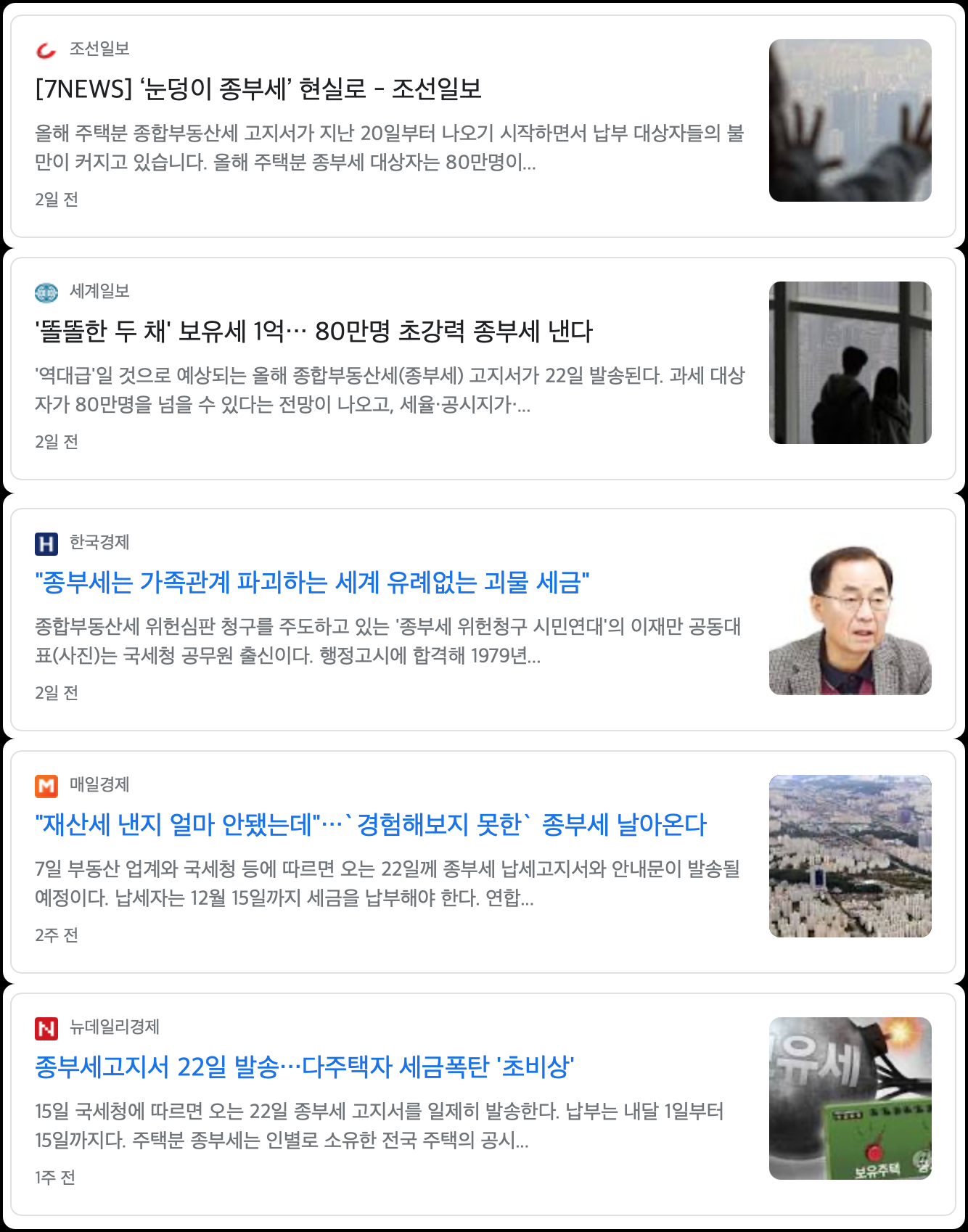 종부세! 납세자와 금액은??