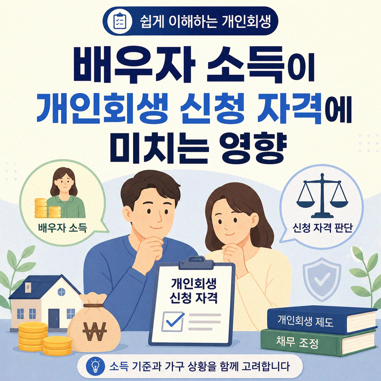 배우자 소득 있어도 개인회생 신청 가능할까