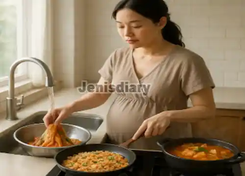 임산부&amp;#44; 신김치 조리 이미지