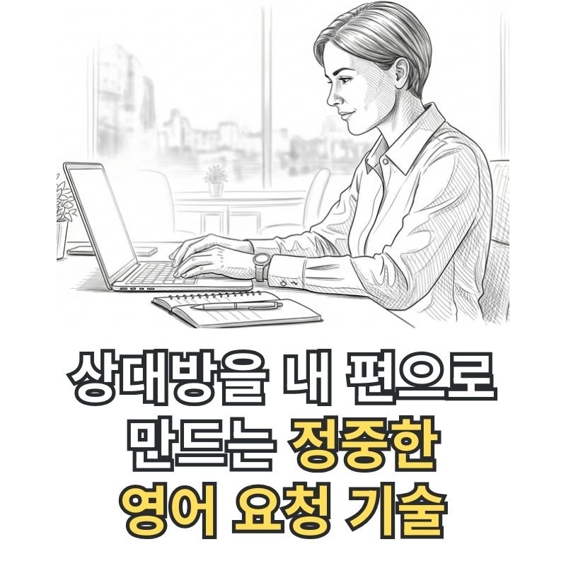 비즈니스 이메일을 작성하는 전문적인 모습의 썸네일
