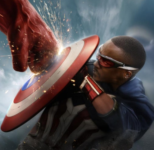 캡틴아메리카와 레드 헐크의 주먹