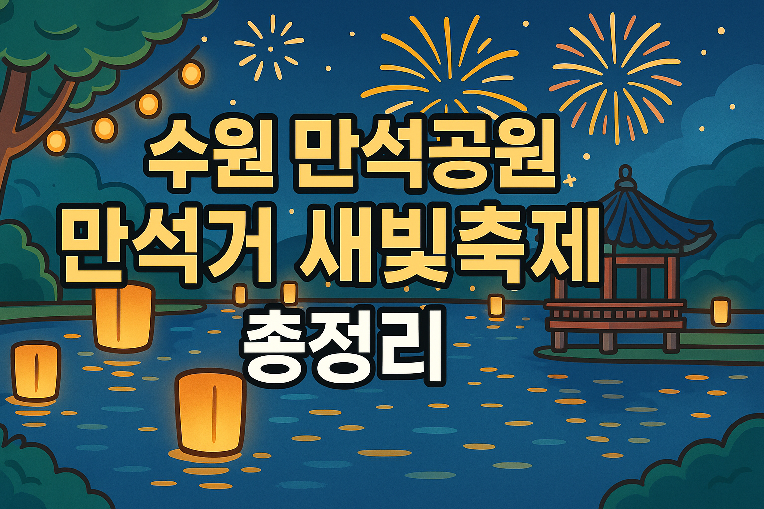 수원 만석공원 만석거 새빛축제 총정리