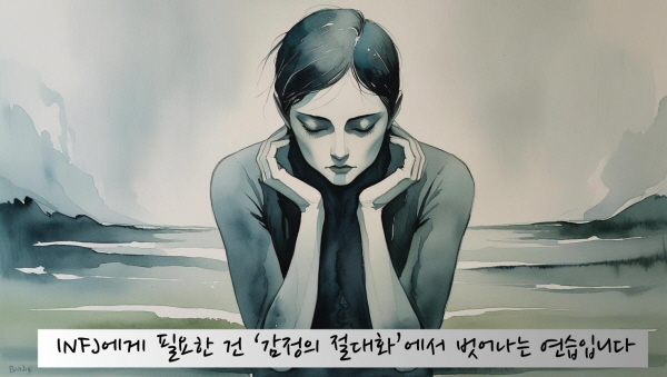 INFJ에게 필요한 건 &lsquo;감정의 절대화&rsquo;에서 벗어나는 연습입니다에 관한 그림입니다