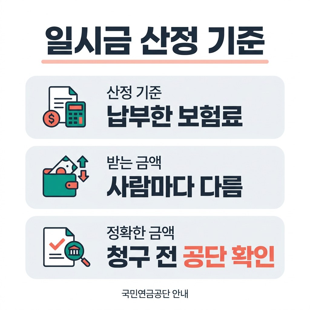 국민연금 국외이주 반환일시금 일시금 산정 방식