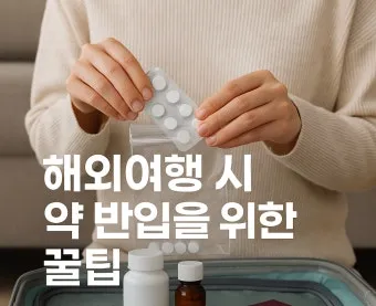 해외여행 약 준비 방법 기내 반입 기준과 필수 약품 리스트_24