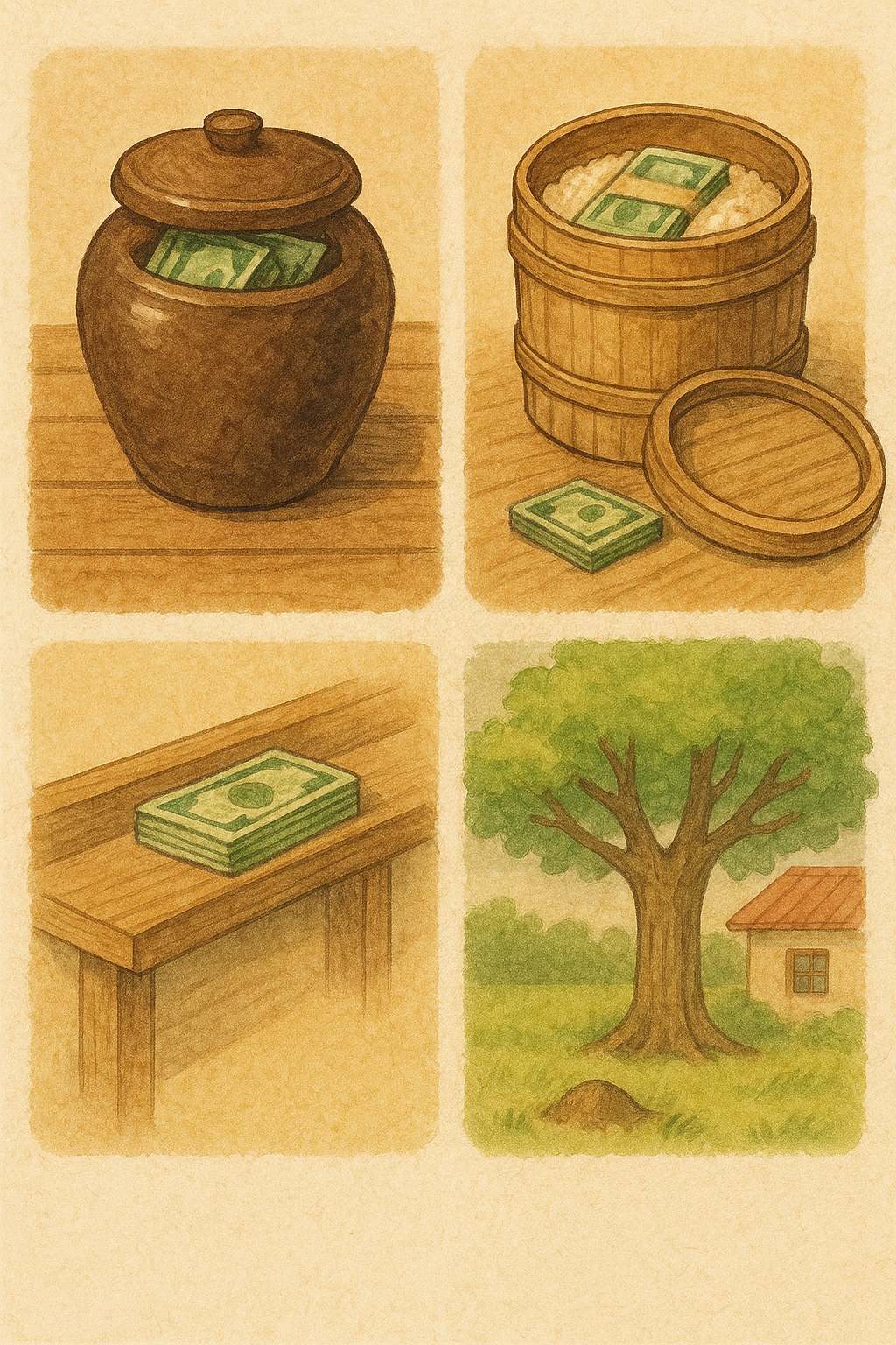 “금고 대신 은닉과 분산으로 지켜온 옛날 지혜”