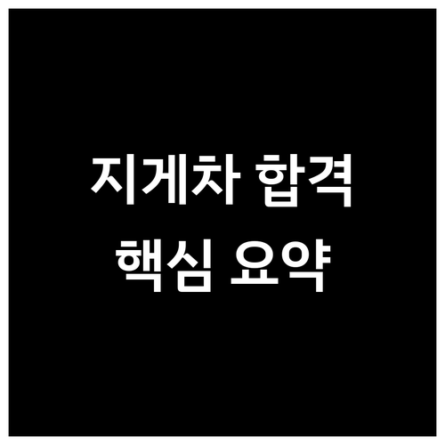 필기, 실기 완벽 대비! 지게차운전기..