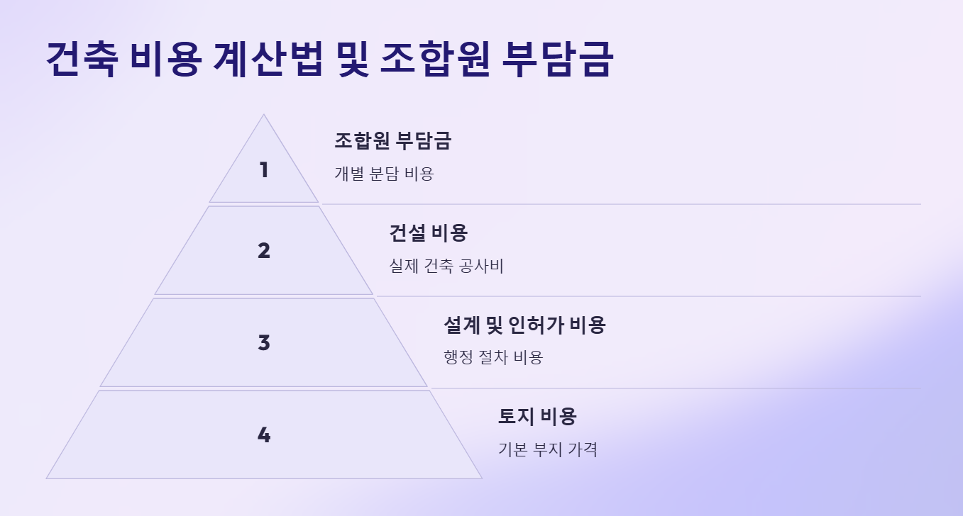 건축 비용 계산법 및 조합원 부담금