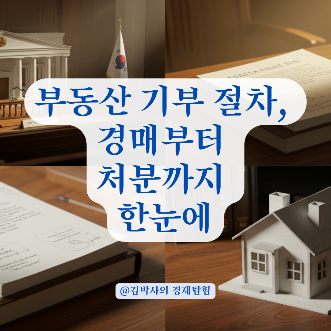 부동산 기부를 위한 경매신청 절차부터 처분까지 전 과정 정리.
