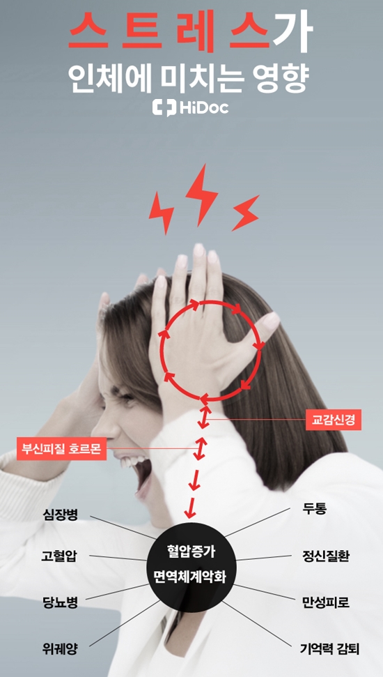 만성 스트레스가 신체에 미치는 영향