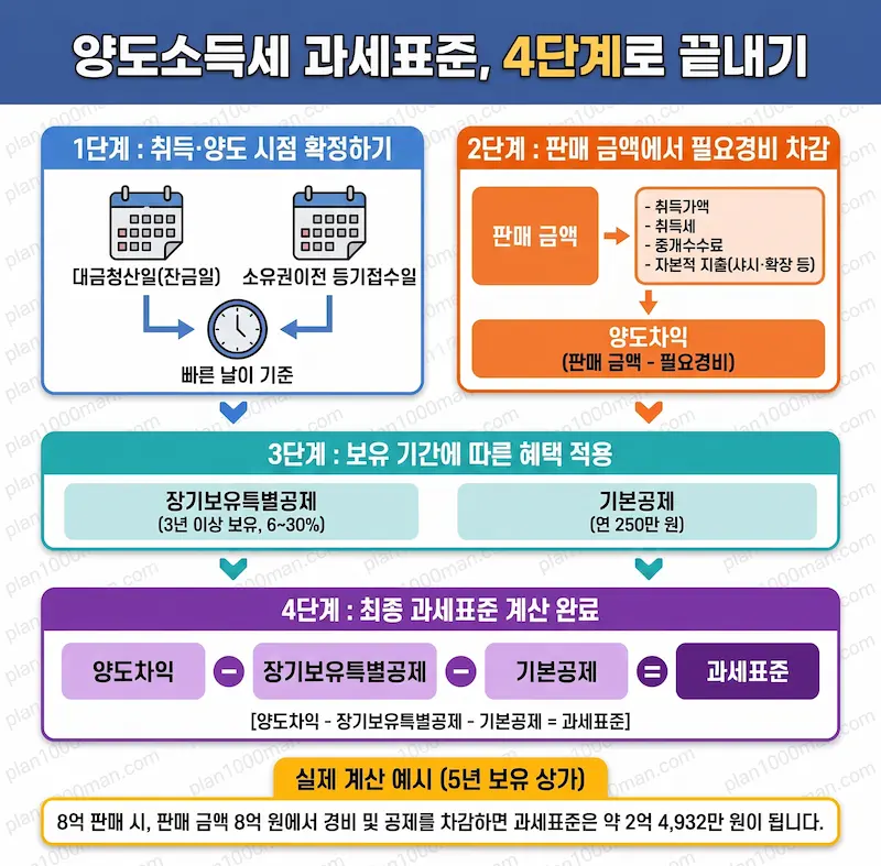 양도소득세 계산 예시