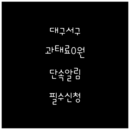 대구 서구 주정차 단속 알림 서비스 ..