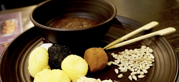 오사카 호젠지 맛집 골목 팥죽 스토리 메오토 젠자이