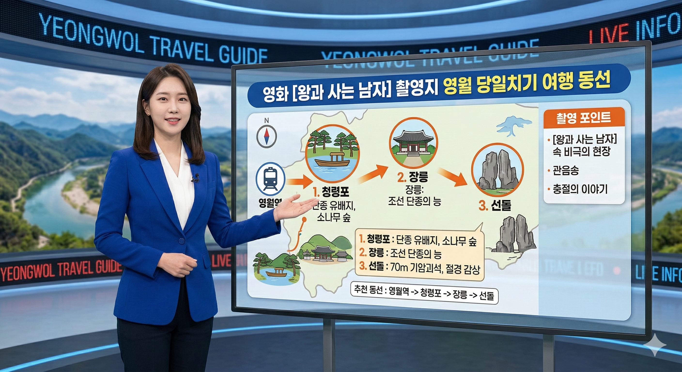 왕과사는남자 촬영지 영월 당일치기