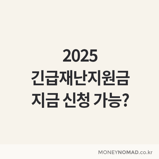 2025 긴급재난지원금