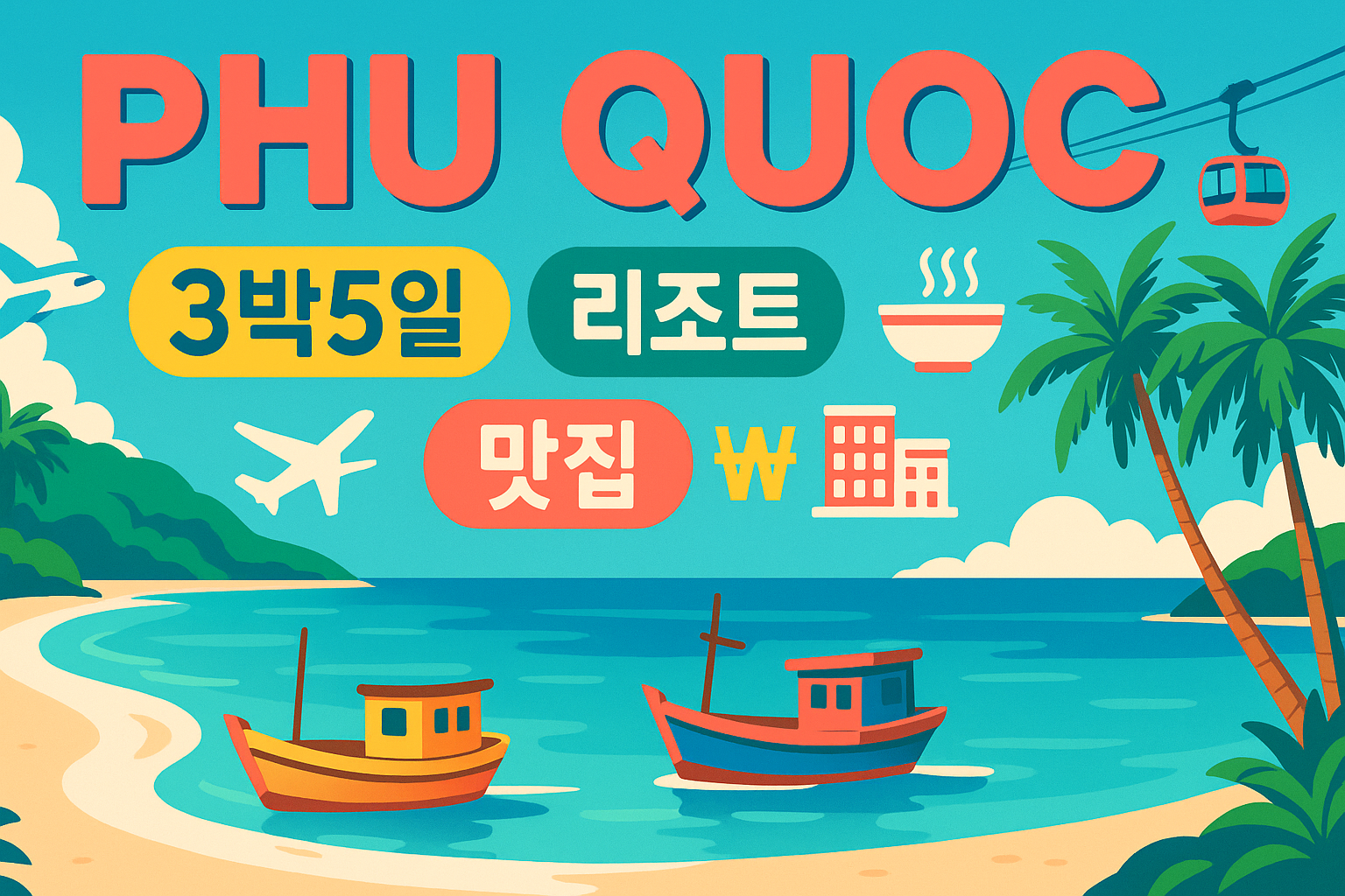 [푸꾸옥 여행코스 추천] 3박5일 자유여행 일정표｜가성비 리조트+맛집 총정리