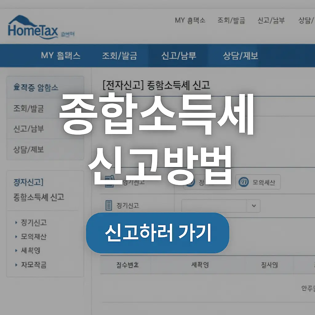 종합소득세 신고방법 총정리, 홈택스에서 10분 만에 끝내기
