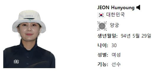 파리올림픽 양궁 국가대표팀 일정, 선수, 중계정보