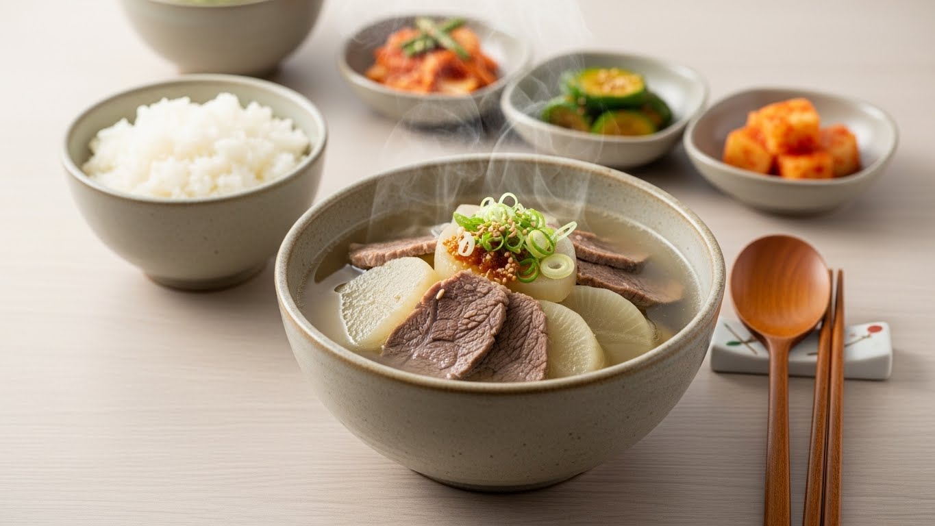 집에서 만든 담백한 소고기무국 한 그릇