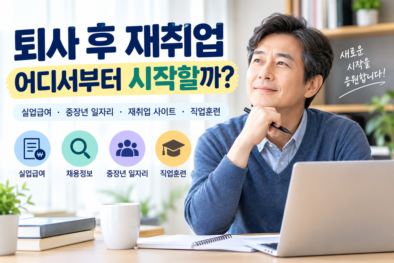 퇴사 후 재취업 어떻게 준비할까? 실업급여부터 중장년 일자리 찾는 법까지