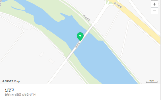 진천 이팝나무길 신정교 위치