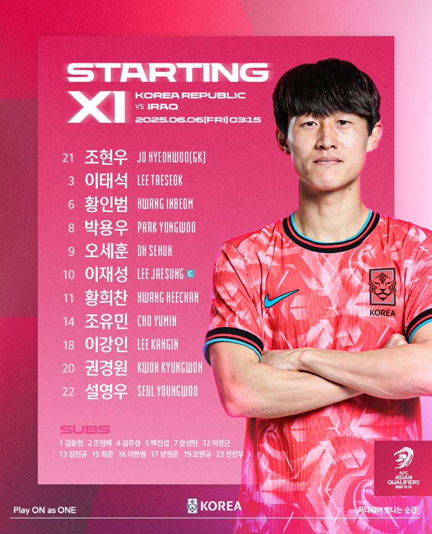 11회 연속 월드컵 본선 진출한 대한민국