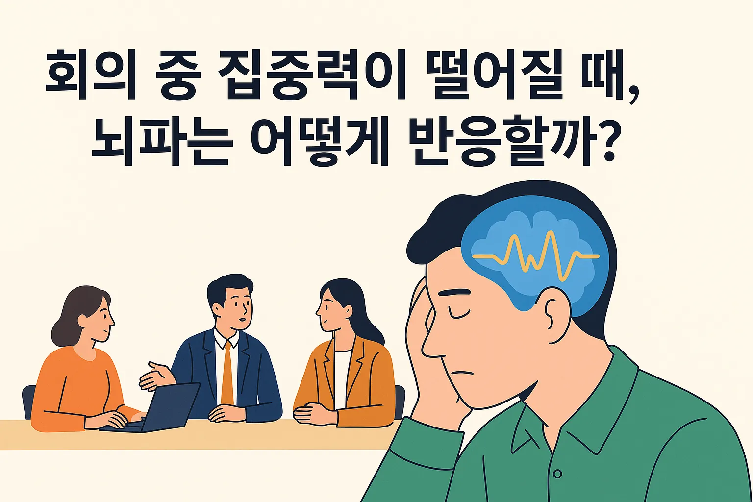 회의 중 집중력이 떨어지는 이유, 뇌파로 설명할 수 있을까?