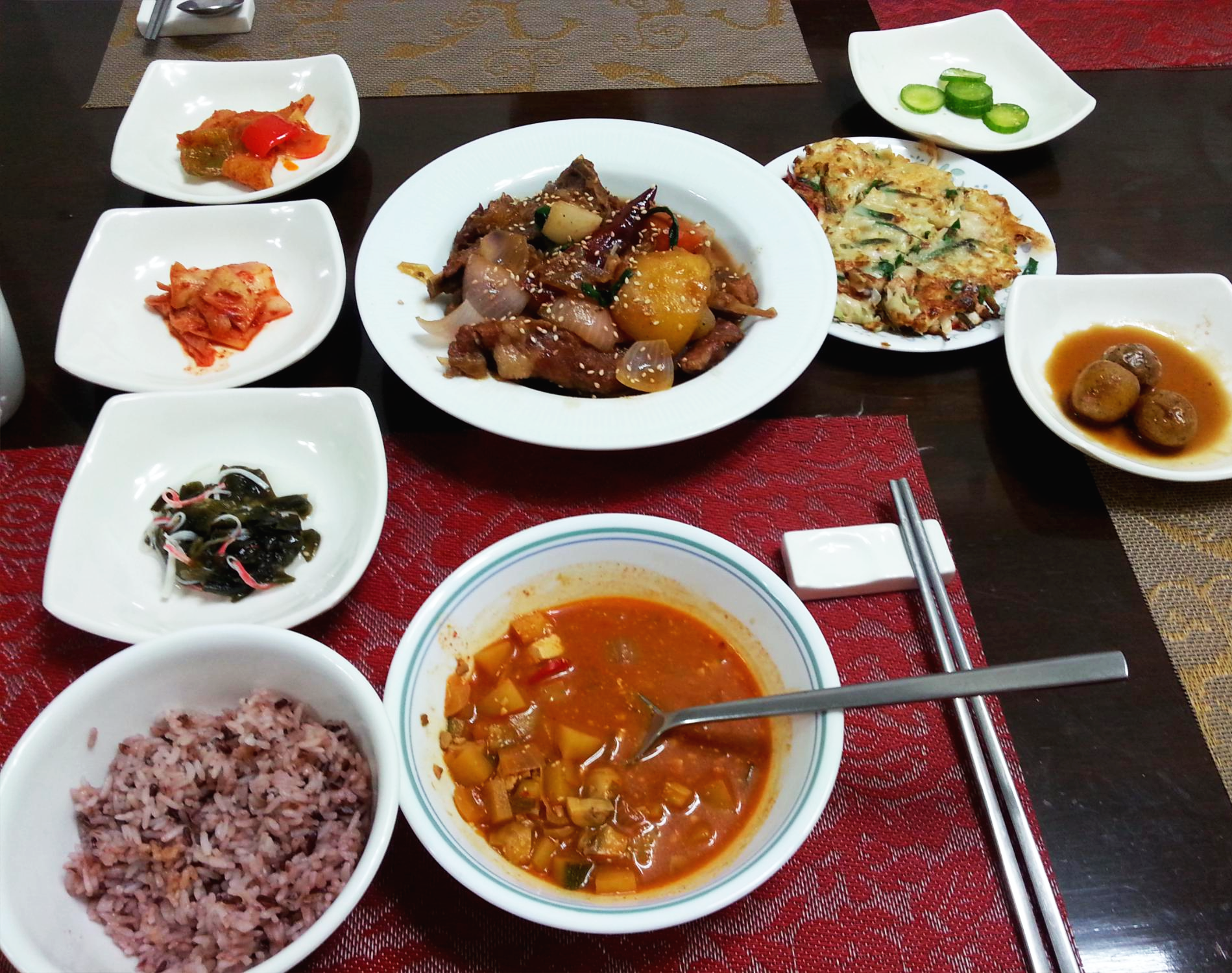 강된장과 소갈비찜