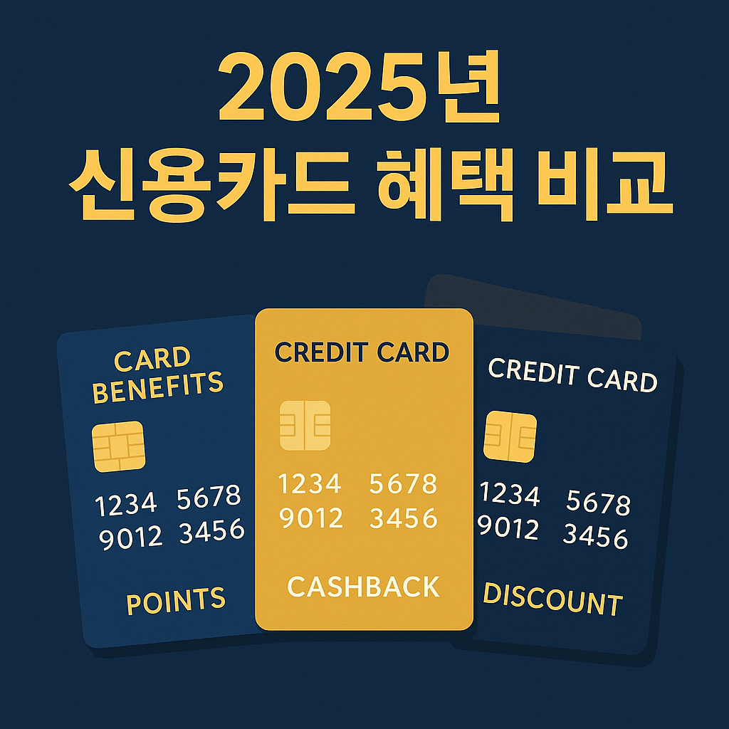 2025년 신용카드 혜택 비교 – 연회비 대비 최고의 카드 추천