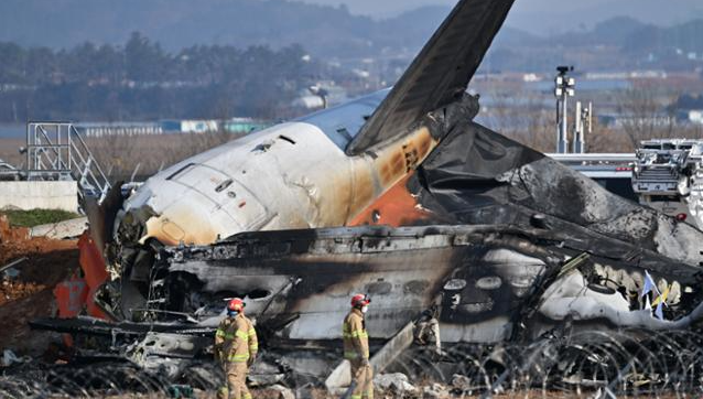 대한민국 전라남도 무안 국제 공항 제주 항공 여객기 추락사고 현장 모습