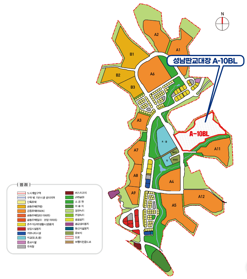 성남판교대장A-10블록 위치