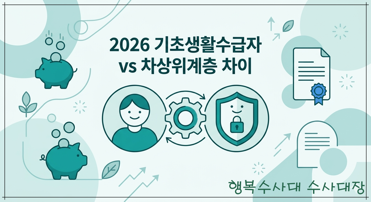 2026 기초생활수급자 vs 차상위계층 차이