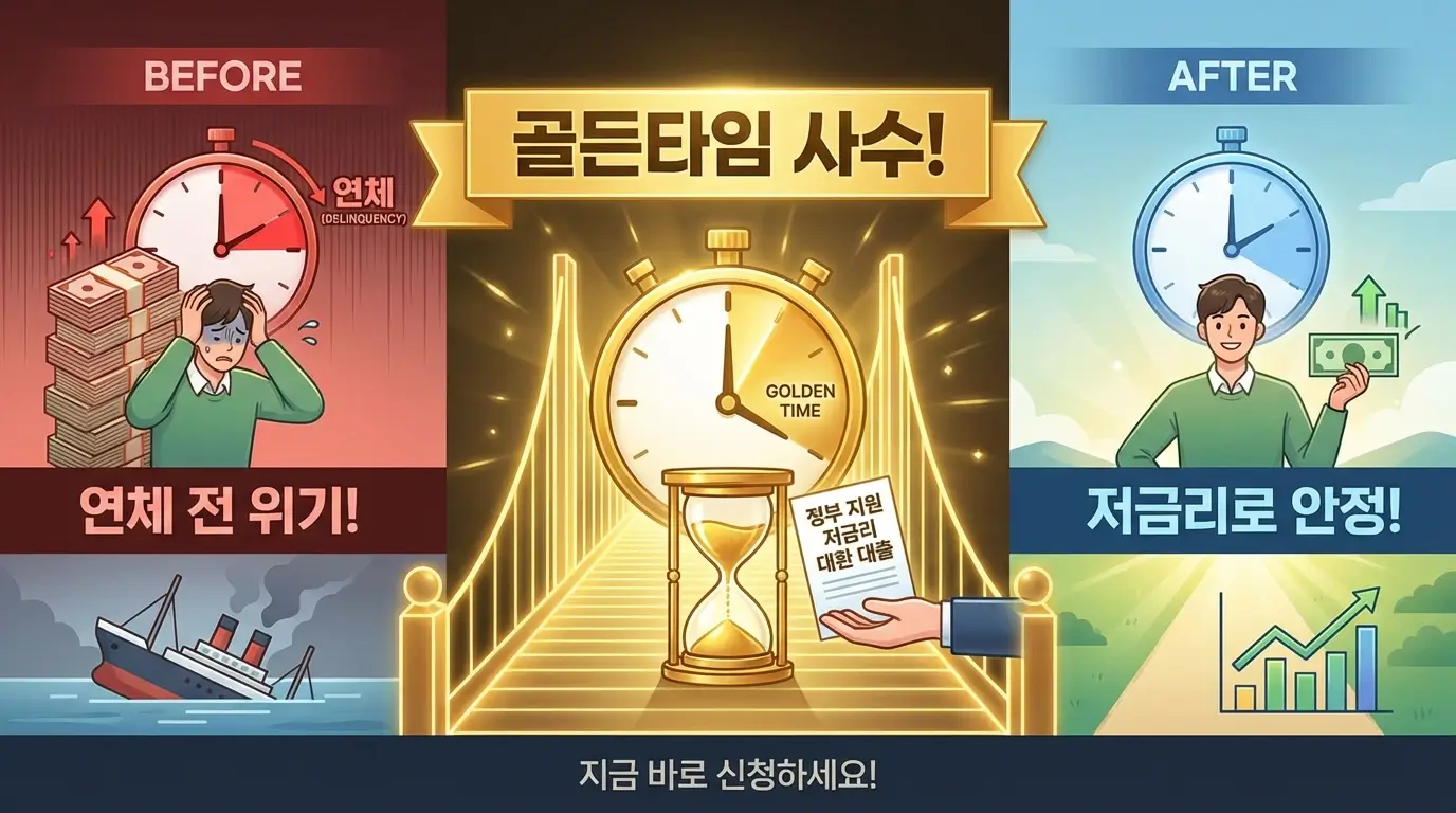 연체 전 정부 지원 저금리 대환 대출 골든타임 사수
