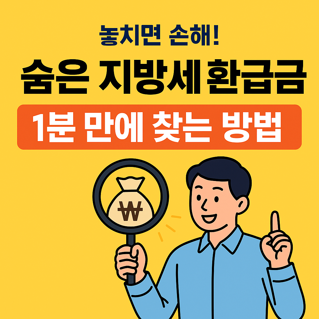 놓치면 손해! 숨은 지방세 환급금 1분 만에 찾는 방법 관련 사진
