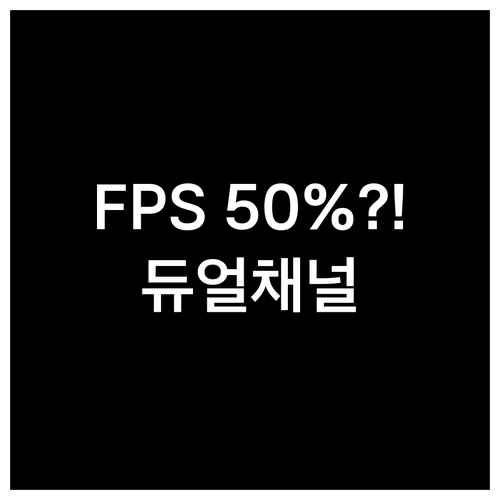게임 FPS 50% 향상: 듀얼 채널..