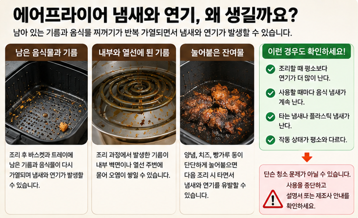 에어프라이어 청소하는 방법|기름때·열선까지 깨끗하게 관리하기