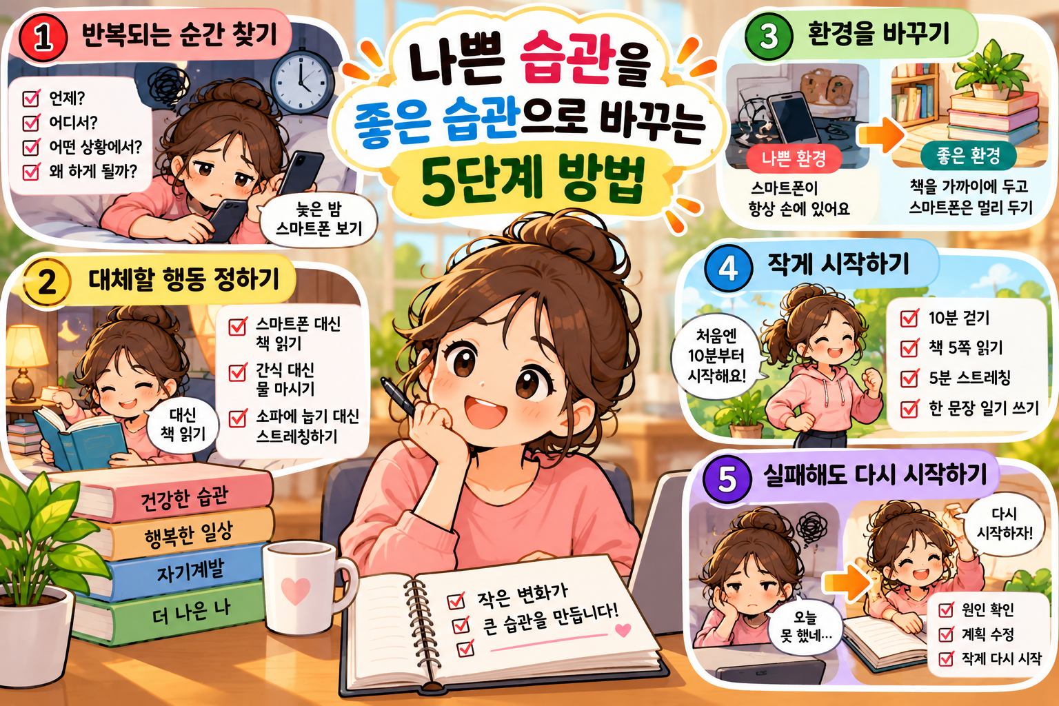 나쁜 습관을 좋은 습관으로 바꾸는 5단계 방법