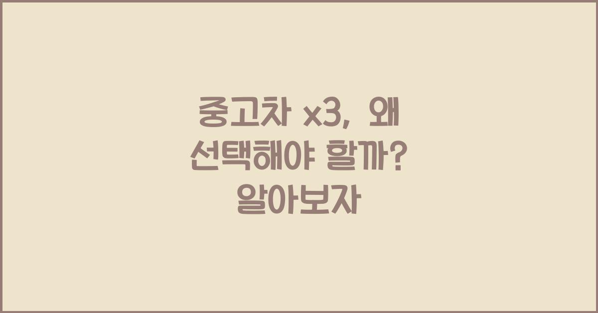 중고차 x3