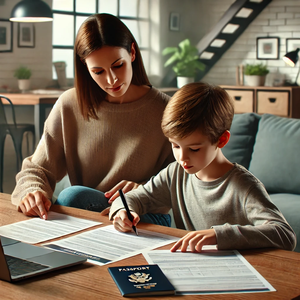 미성년자 여권 발급 방법 관련 그림