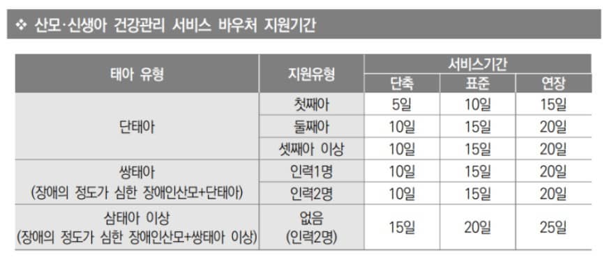 산후도우미 서비스