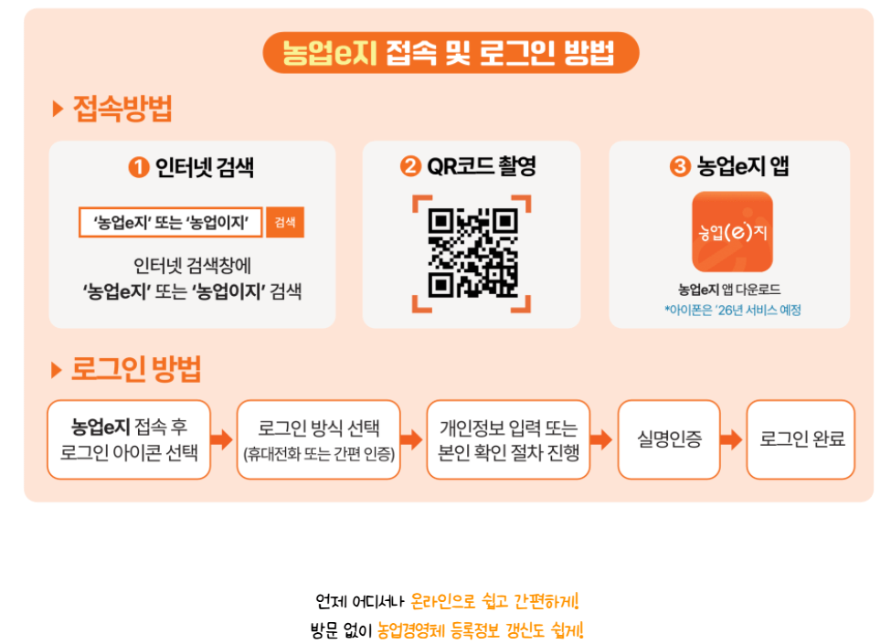 농업e지 홈페이지 검색 로그인 방법