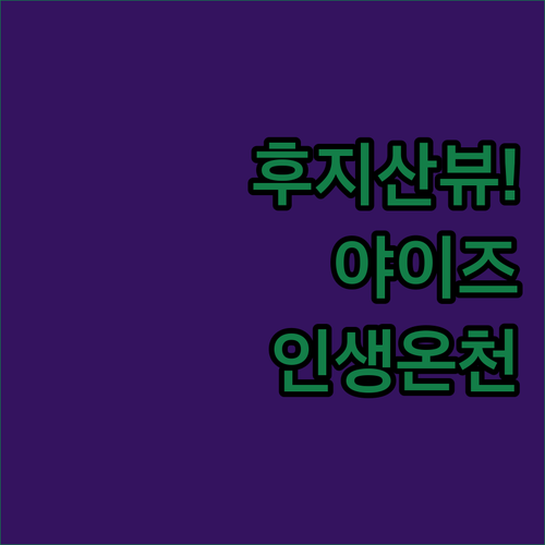 후지산 보이는 야이즈 온천 호텔 추천..