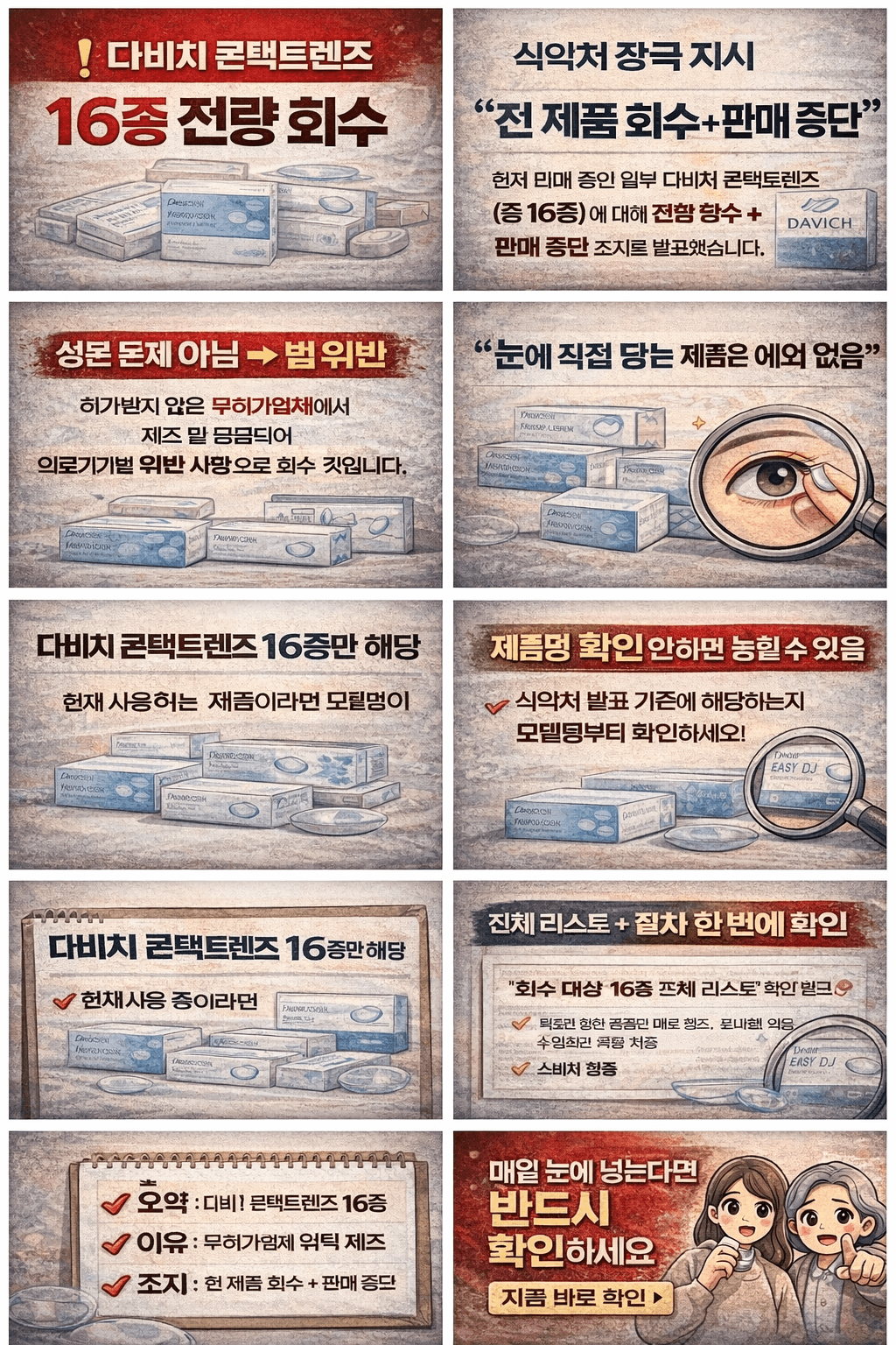 다비치 렌즈 리콜 대상인지 1분 확인법