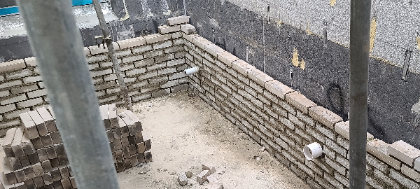 중정 배관 모습