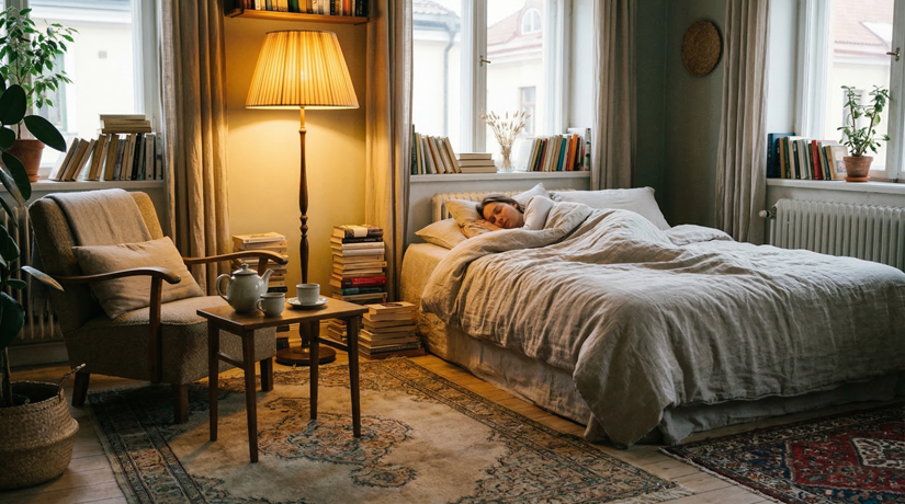 숙면을 유도하는 아늑한 침실 환경과 나이트 루틴 소품